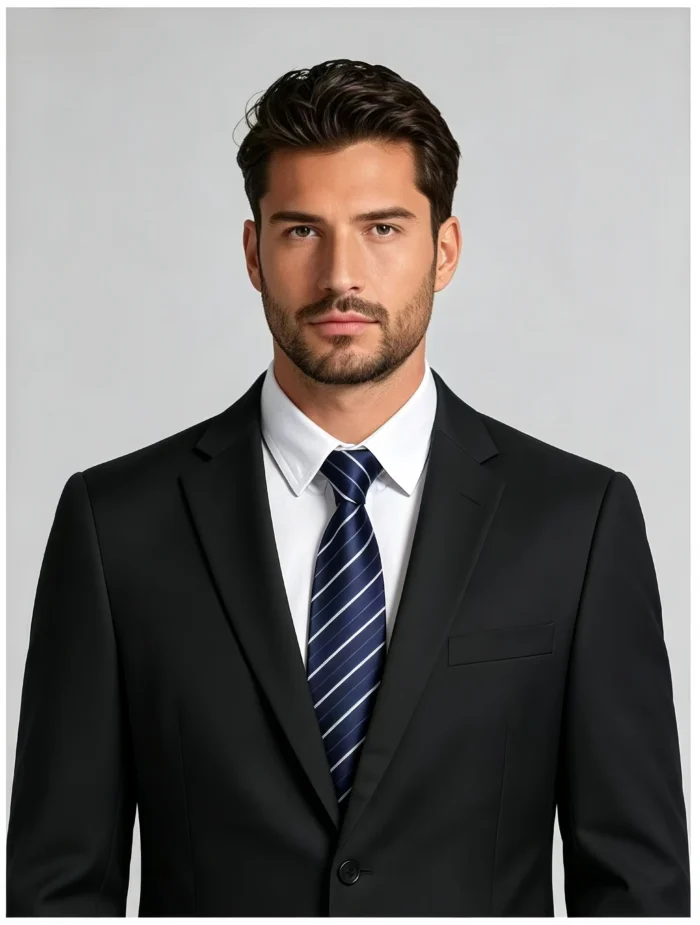 Men's Slim Fit Two-Button 2 Piece Business Suit - Image 6