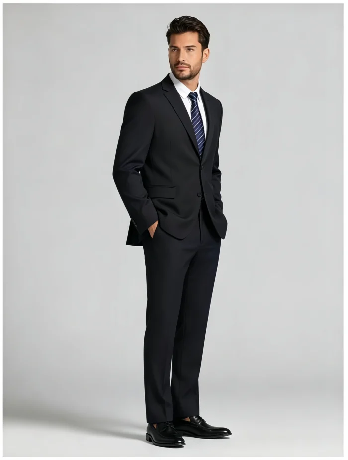 Men's Slim Fit Two-Button 2 Piece Business Suit - Image 7