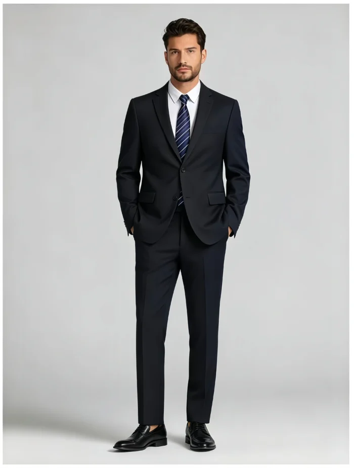 Men's Slim Fit Two-Button 2 Piece Business Suit - Image 9