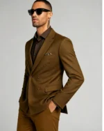 Men's Slim Fit Two-Button 2 Piece Business Suit - 图片 5