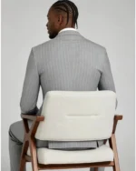 Men's Slim Fit Double Breasted Pinstripe 2 Piece Suit - 图片 4