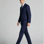 Men's Slim Fit Double Breasted Pinstripe 2 Piece Suit