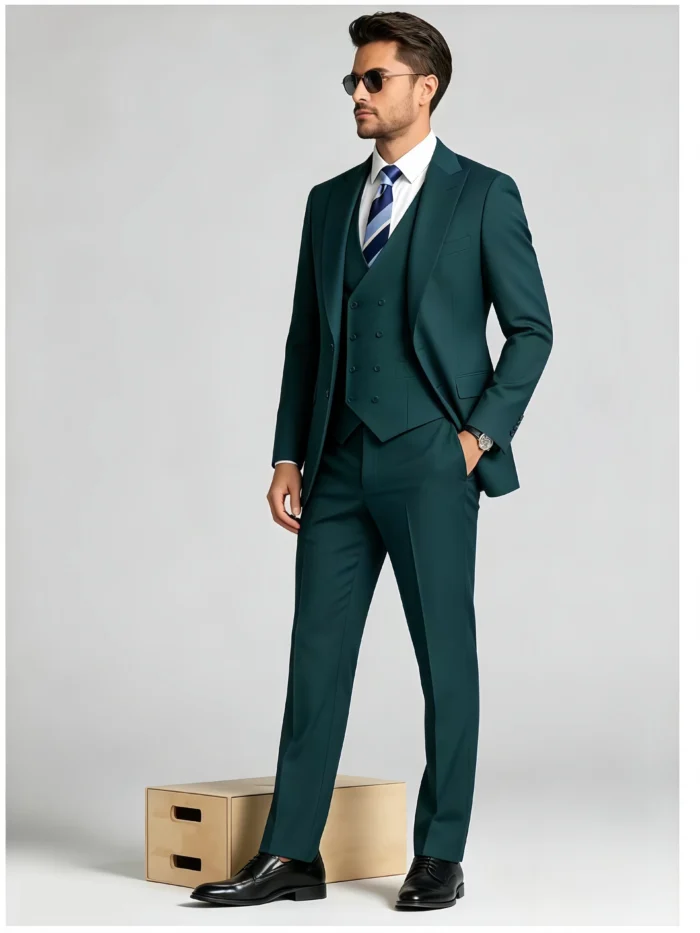 Modern Fit Vintage Casual Suit Set - Image 4
