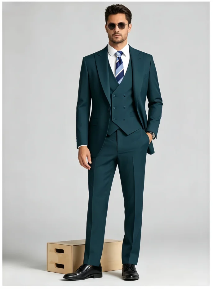 Modern Fit Vintage Casual Suit Set - Image 5