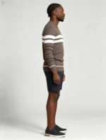 Modern Fit Striped Contrast Crew Neck Knit - Image 11