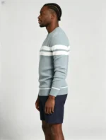 Modern Fit Striped Contrast Crew Neck Knit - Image 15