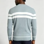 Modern Fit Striped Contrast Crew Neck Knit - Image 32