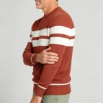 Modern Fit Striped Contrast Crew Neck Knit - Image 22