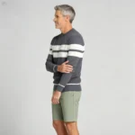Modern Fit Striped Contrast Crew Neck Knit - Image 14