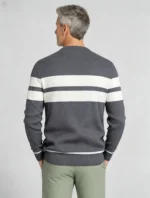 Modern Fit Striped Contrast Crew Neck Knit - Image 33