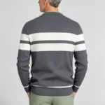Modern Fit Striped Contrast Crew Neck Knit - Image 16