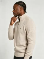Modern Fit Half-Zip Mandarin Collar Sweater - Image 3