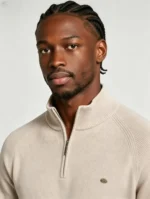 Modern Fit Half-Zip Mandarin Collar Sweater - Image 4