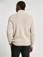 Modern Fit Half-Zip Mandarin Collar Sweater - Image 5