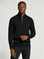 Modern Fit Half-Zip Mandarin Collar Sweater - Image 6