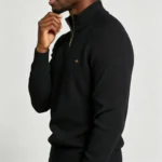 Modern Fit Half-Zip Mandarin Collar Sweater - Image 47