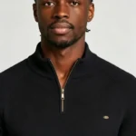 Modern Fit Half-Zip Mandarin Collar Sweater - Image 46