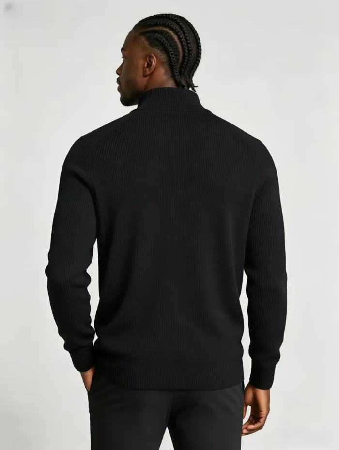 Modern Fit Half-Zip Mandarin Collar Sweater - Image 9