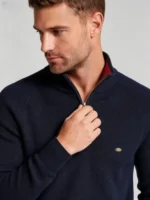 Modern Fit Half-Zip Mandarin Collar Sweater - Image 12