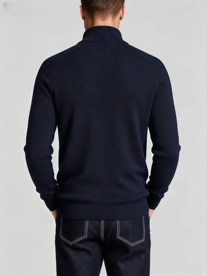 Modern Fit Half-Zip Mandarin Collar Sweater - Image 13