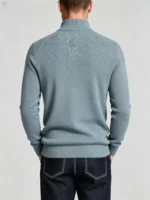 Modern Fit Half-Zip Mandarin Collar Sweater - Image 17