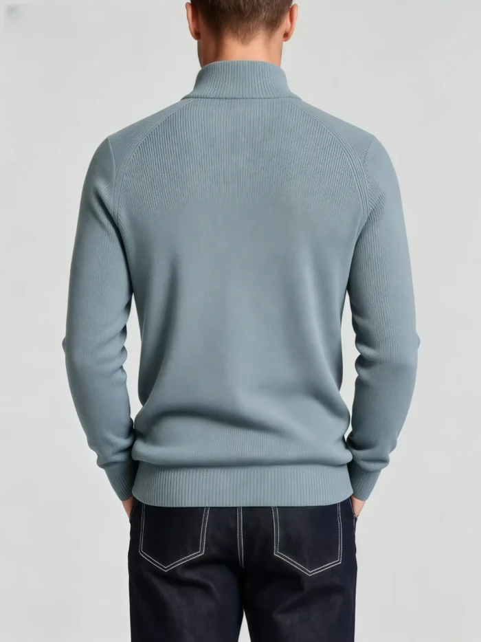 Modern Fit Half-Zip Mandarin Collar Sweater - Image 17