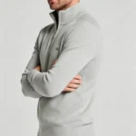 Modern Fit Half-Zip Mandarin Collar Sweater - Image 38