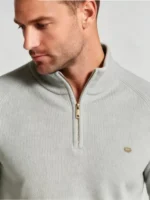 Modern Fit Half-Zip Mandarin Collar Sweater - Image 20
