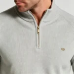 Modern Fit Half-Zip Mandarin Collar Sweater - Image 39