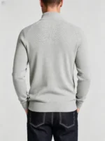 Modern Fit Half-Zip Mandarin Collar Sweater - Image 21