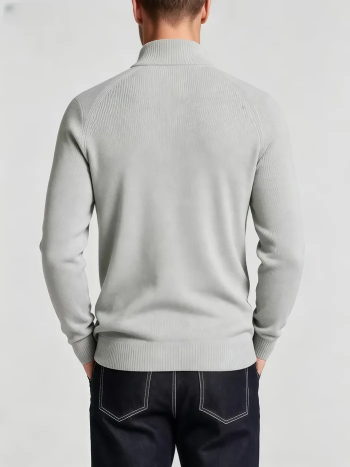 Modern Fit Half-Zip Mandarin Collar Sweater - Image 21