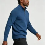Modern Fit Half-Zip Mandarin Collar Sweater - Image 31