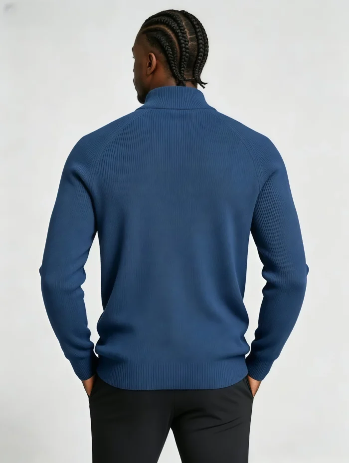Modern Fit Half-Zip Mandarin Collar Sweater - Image 25