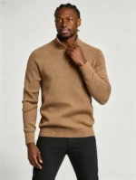 Modern Fit Half-Zip Mandarin Collar Sweater - Image 26