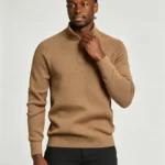 Modern Fit Half-Zip Mandarin Collar Sweater - Image 28