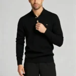Modern Fit Half-Zip Mandarin Collar Sweater