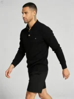 Modern Fit Half-Zip Mandarin Collar Sweater - Image 31