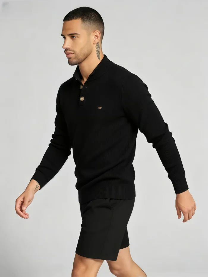 Modern Fit Half-Zip Mandarin Collar Sweater - Image 31