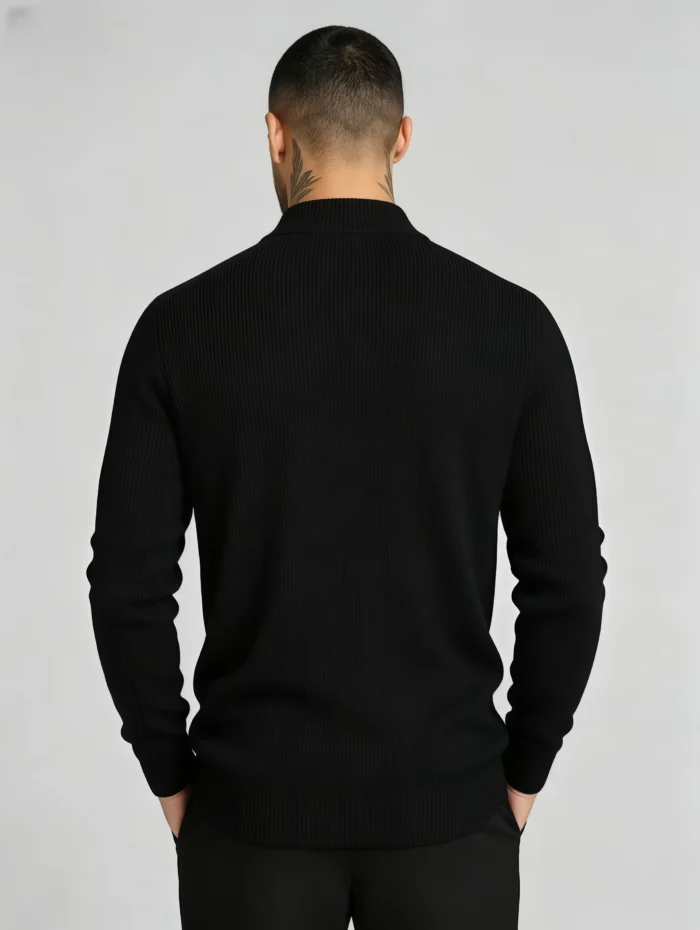 Modern Fit Half-Zip Mandarin Collar Sweater - Image 33