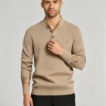 Modern Fit Half-Zip Mandarin Collar Sweater - Image 17