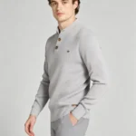 Modern Fit Half-Zip Mandarin Collar Sweater - Image 11