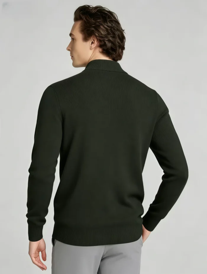 Modern Fit Half-Zip Mandarin Collar Sweater - Image 49