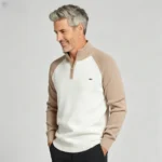 Modern Fit Half-Zip Mandarin Collar Sweater - Image 3