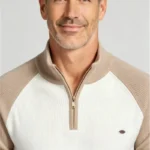 Modern Fit Half-Zip Mandarin Collar Sweater - Image 2