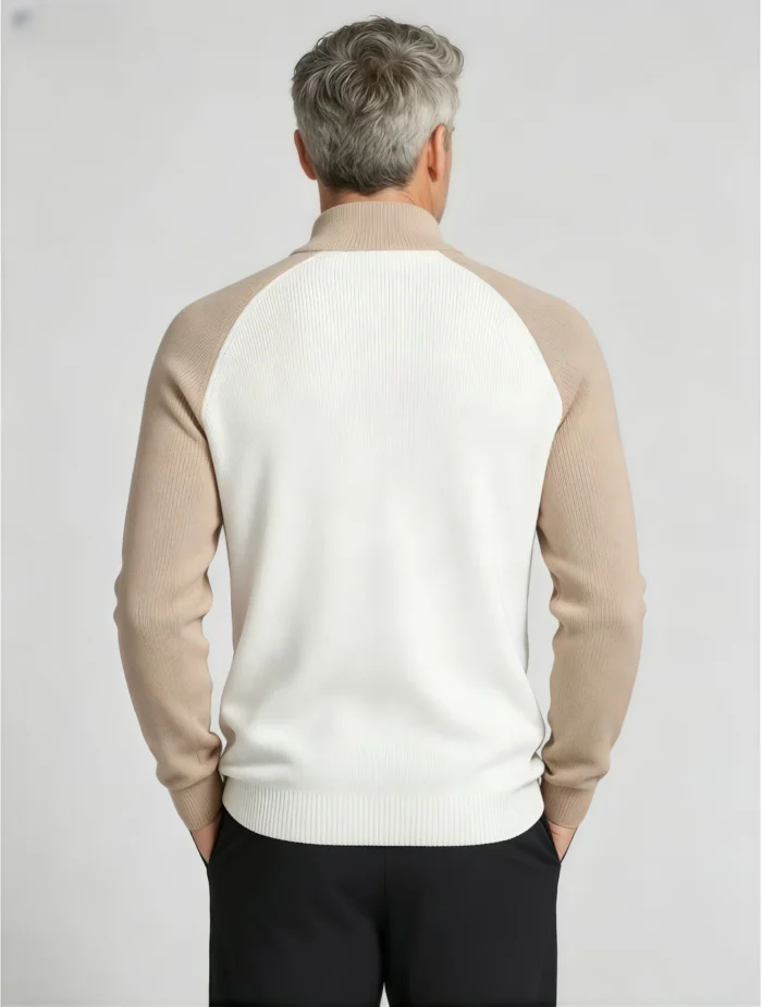 Modern Fit Half-Zip Mandarin Collar Sweater - Image 53