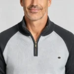Modern Fit Half-Zip Mandarin Collar Sweater - Image 65