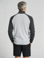 Modern Fit Half-Zip Mandarin Collar Sweater - Image 57
