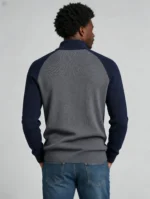 Modern Fit Half-Zip Mandarin Collar Sweater - Image 61