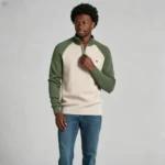 Modern Fit Half-Zip Mandarin Collar Sweater - Image 56