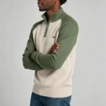Modern Fit Half-Zip Mandarin Collar Sweater - Image 55